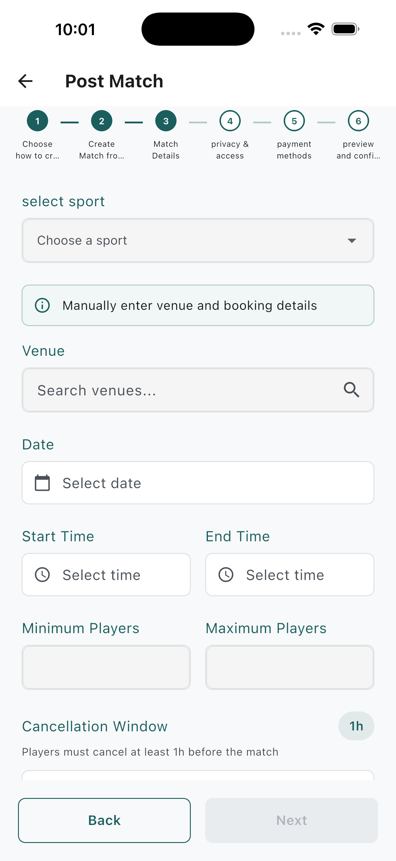 How do I create a match?